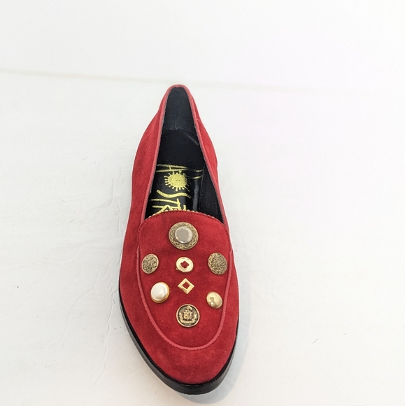 Vintage 80-90s red suede flats - Picture 3 of 16
